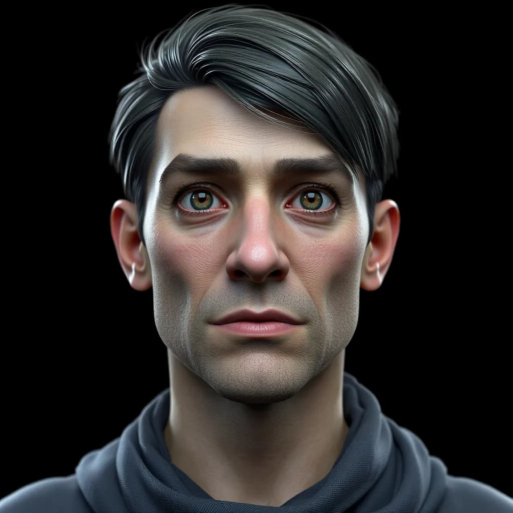 3D rendered character example