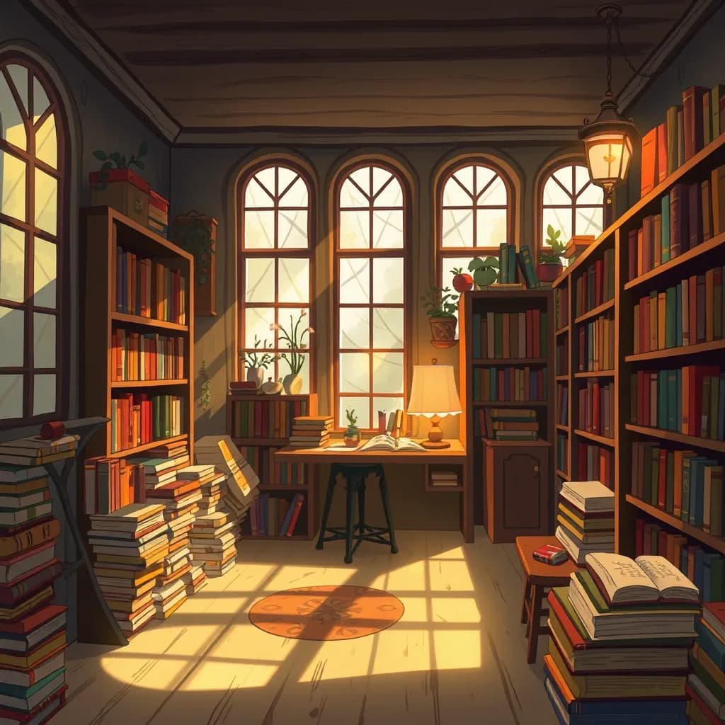 Bookstore illustration example