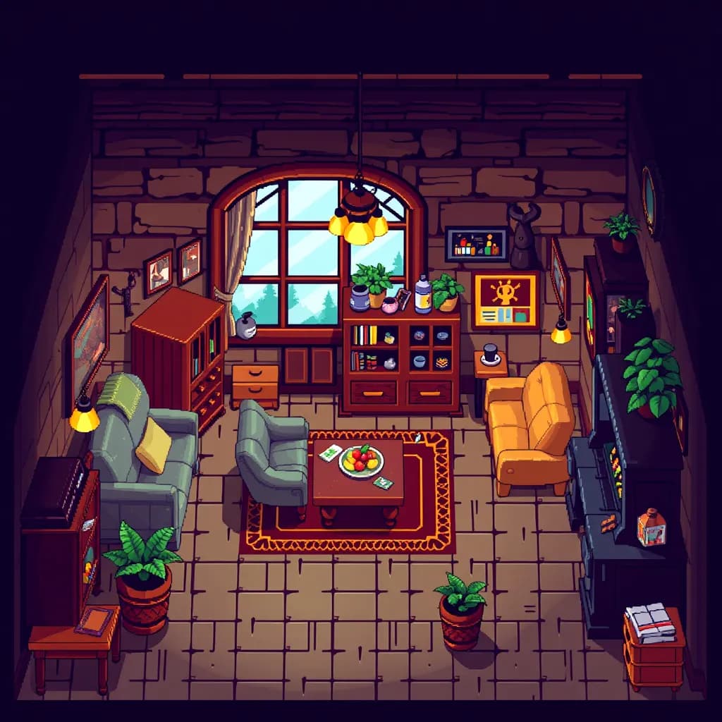 Pixel art interior example