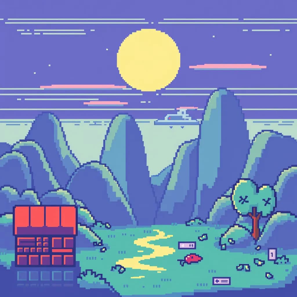 Example of pixel art style