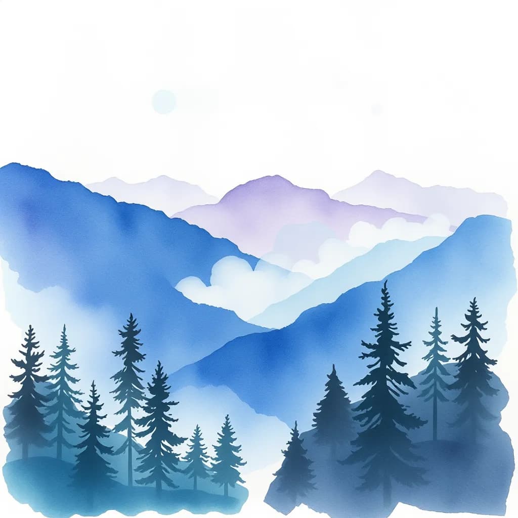 Watercolor landscape example